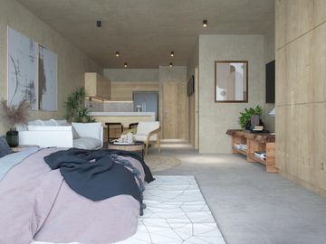 DEPARTAMENTO CON BALCÓN EN VENTA. CANCÚN ZONA SUR. ALBERCA,ROOFTOP,GYM.