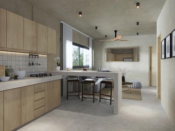 DEPARTAMENTO CON BALCÓN EN VENTA. CANCÚN ZONA SUR. ALBERCA,ROOFTOP,GYM.