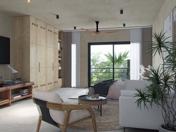 DEPARTAMENTO CON BALCÓN EN VENTA. CANCÚN ZONA SUR. ALBERCA,ROOFTOP,GYM.