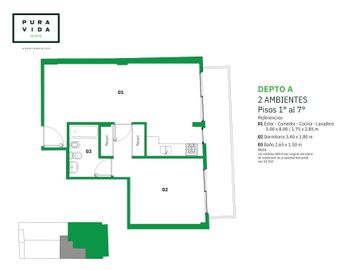 Venta Depto 2 amb con balcón a estrenar Belgrano