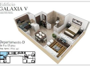¡Estilo Galaxia 5! 1 dorm