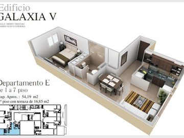 ¡Estilo Galaxia 5! 1 dorm