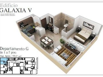 ¡Estilo Galaxia 5! 1 dorm