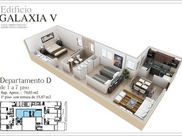 ¡Estilo Galaxia 5! 1 dorm