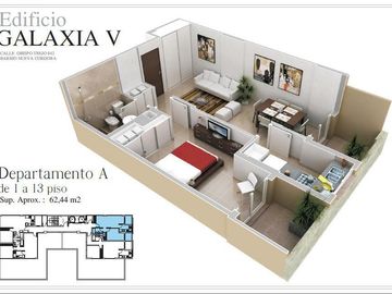 ¡Estilo Galaxia 5! 1 dorm