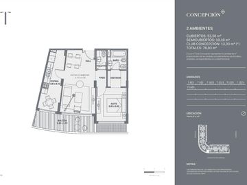 VENTA DE DEPARTAMENTO 2 AMBIENTES  CON 2 COCHERA EN CONCEPCION LIVE  EXCLUSIVA TORRE DE PALERMO