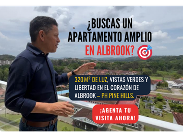 Apartamento en Venta Albrook AMPLIO  de 320 m2 con terraza de 55 m2