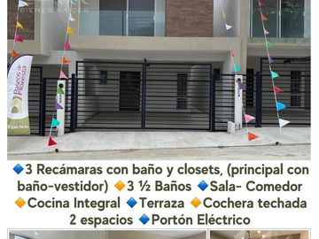 VENTA DE CASAS NUEVAS DE 3 RECAMARAS, COL. TAMPICO-ALTAMIRA