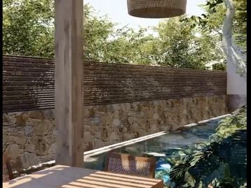 EN VENTA VILLA DE 2 HABITACIONES EN TULUM ALBERCA PRIVADA JACUZZI COWORK