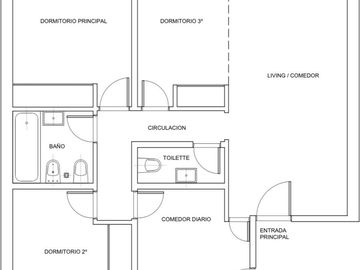 Departamento en venta - 3 Dormitorios 2 Baños - Palermo
