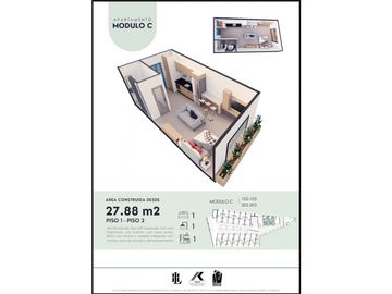 VENTA APARTAESTUDIOS SOBRE PLANOS ARMENIA Q SECTOR PUERTO ESPEJO