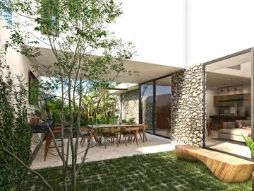 Casa en venta dentro de privada con amenidades en Cholul