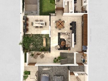 Casa en venta dentro de privada con amenidades en Cholul
