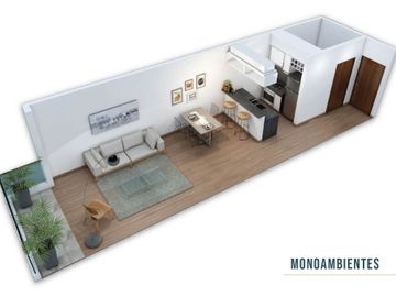 Departamento monoambiente en venta en Caballito