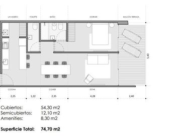 Venta Departamento Dos ambientes al Fte con balcón en Almagro Lavalle 4000 En Pozo UF 902