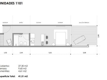 Venta Departamento Monoambiente al frente con balcón en Almagro Lavalle 4000 En Pozo UF 1101