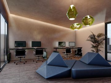 EN VENTA ESTUDIO EN PLAYA DEL CARMEN DE 1 HABITACION CON ALBERCA Y COWORKING