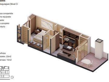 New 2 bedroom lock off condo for sale in downtown Tequisquiapan (1518)