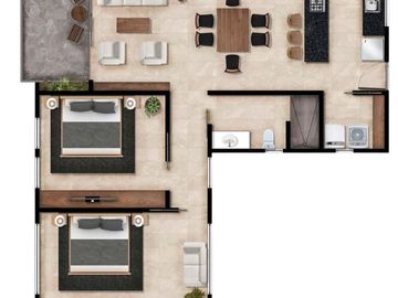 Departamento(Olimpo) para Inversión en Venta en Novus Renati, Chicxulub Pueblo