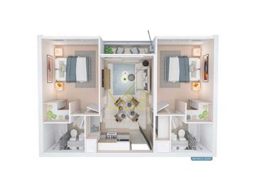 Departamento entrega Inmediata Mariposa planta 2d2b 44 m2 2584 uf . Te ayudamos con el 10% y 20% de pie
