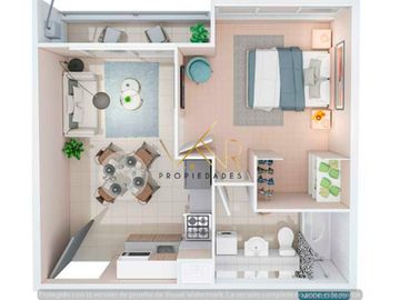Departamento 1d 1b 31m2  2145 uf San Joaquín Bono pie 10% compra sin pie al 90%