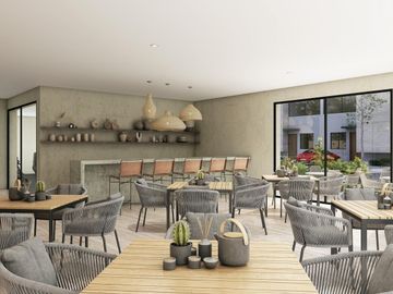 CASA EN VENTA EN PLAYA DEL CARMEN 3 HABITACIONES CON GYM, LUDOTECA