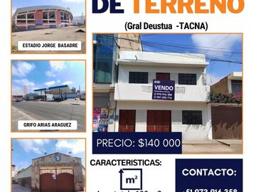Casa como Terreno en venta en Tacna-Cercado