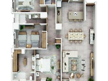 Departamento en Venta en Avenida Nizuc, Super Manzana 13 RU 23-3299.