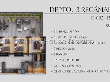 Departamento en Venta en Avenida Coyoacan, Del Valle Centro RU 25-1088.