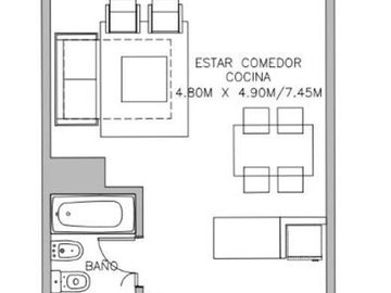 1 AMBIENTE a estrenar, con balcón y apto profesional (1.1.06) | PRIMA Caballito