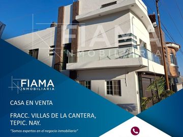 CASA EN VENTA FRACC. VILLAS DE LA CANTERA, TEPIC, NAY. (LN)