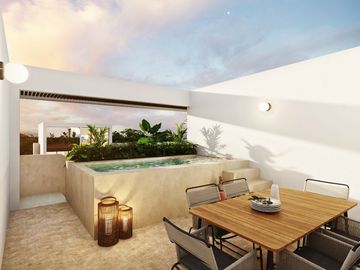BONA: PENTHOUSE de 1 habitacione en Temozón Norte, Mérida!
