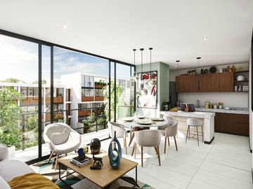 BONA: Departamento de 2 habitaciones en Temozón Norte, Mérida!