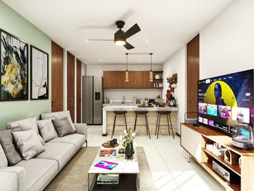 BONA: Departamento de 1 habitación en Temozón Norte, Mérida!