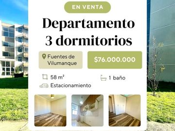 DEPARTAMENTO 3 DORMITORIOS, FUENTES DE VILUMANQUE 2DO PISO