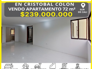 Vendo Apartamento 65m2 En Cristóbal Colon Sur De Cali
