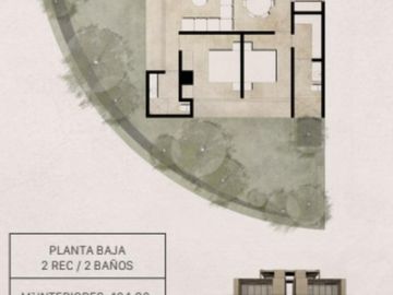 Departamento en venta Bacalar de 2 habitaciones en planta baja, con jardín | Acceso directo a la laguna