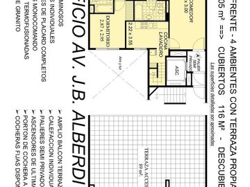 Semipiso a Estrenar 4 ambientes 110m2 balcon aterrazado - Flores