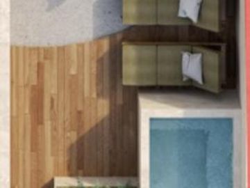 Venta Departamento PentHouse Tipo Estudio Mahahual/ Frente al Mar / Jacuzzi Privado