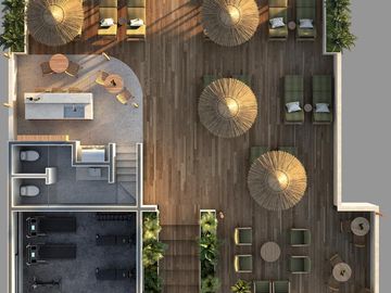 Venta Departamento PentHouse Tipo Estudio Mahahual/ Frente al Mar / Jacuzzi Privado