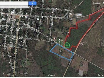 Terreno de 6 ha sobre periférico y calle principal de Temax