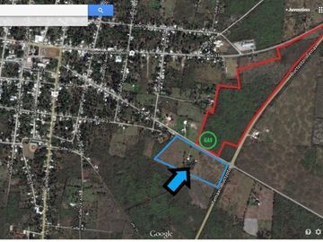Terreno de 6 ha sobre periférico y calle principal de Temax