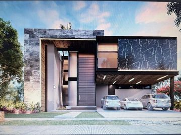 CASA EN VENTA EN EL YUCATAN COUNTRY CLUB, VISTA AL LAGO Y AL CAMPO DE GOLF