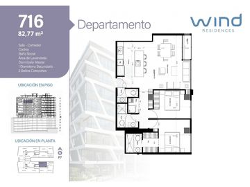 Ponceano, Departamento en Venta, 82,67m2, 2 Habitaciones