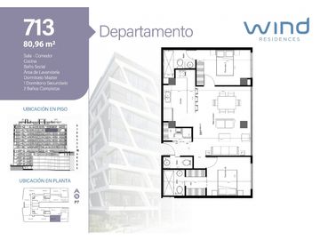 Ponceano, Departamento en Venta, 80.96m2, 2 Habitaciones