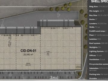 Nave Industrial en renta de  274,910.27 sq ft. (25,539.99 m2) en Apodaca N.L
