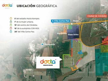Lote en Docta Parque 360 m2  Sector Córdoba!