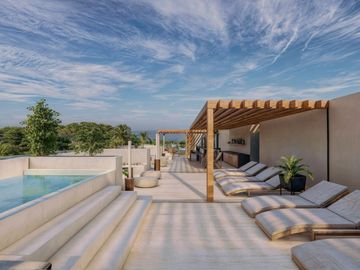 Departamento en PUERTO MORELOS 2 RECAMARAS CON JACUZZI PRIVADO A PASOS DEL MAR,PLUSVALIA