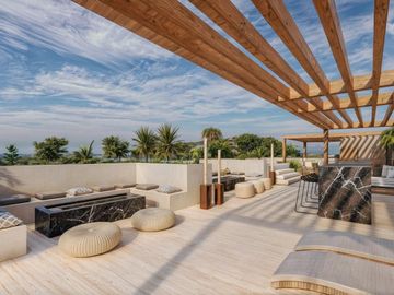 Departamento en PUERTO MORELOS 2 RECAMARAS CON JACUZZI Y JARDIN PRIVADO A PASOS DEL MAR,PLUSVALIA