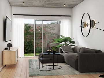 DPTO EN POZO DE 1 DORMITORIO Y PATIO
